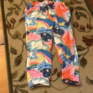 Mini Boden Multicolor Rainbow Cloud Joggers - Pink, Blue, Yellow, Orange, Green